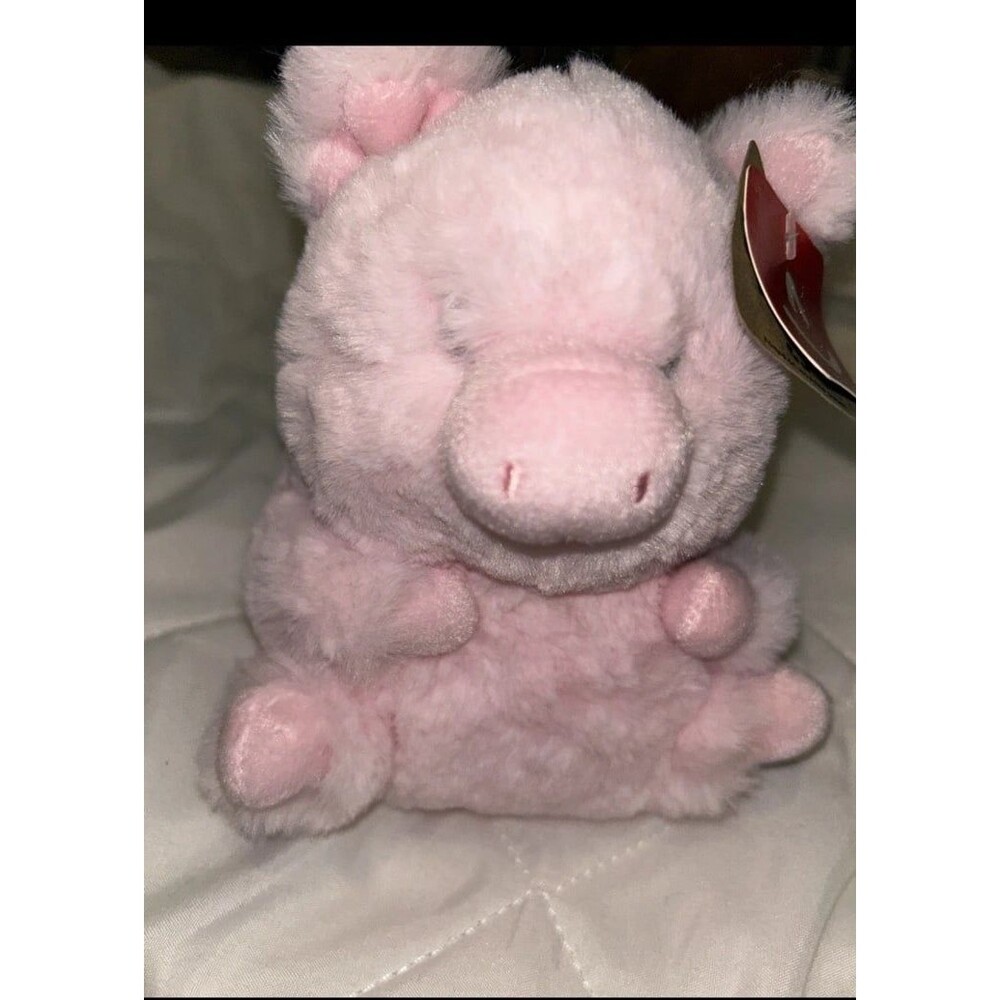 Aurora World Rolly Pet Prankster Pig Plush 5" Pink Stuffed Animal Toy 16833 NWT
